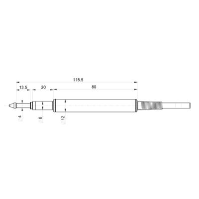 SYLVAC Digital Måletaster P12D 0-12,7 mmx0,01 um med M8 tilslutning (High Resolution-801.1212)